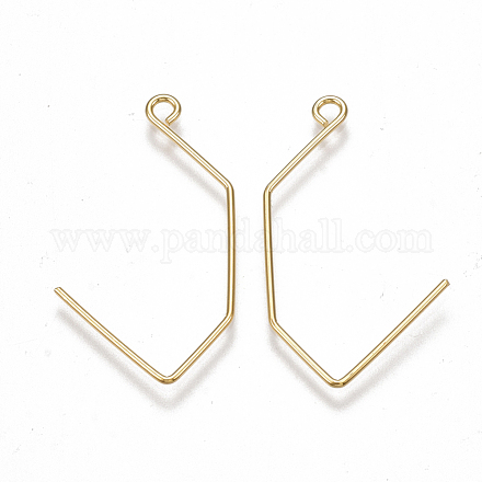 Brass Earring Hooks KK-T038-421G-1