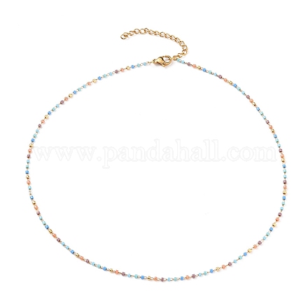 Colliers de perles de rocaille de verre faits à la main X-NJEW-JN03185-03-1