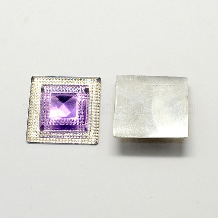 Square Resin Cabochons CRES-R122A-212-1