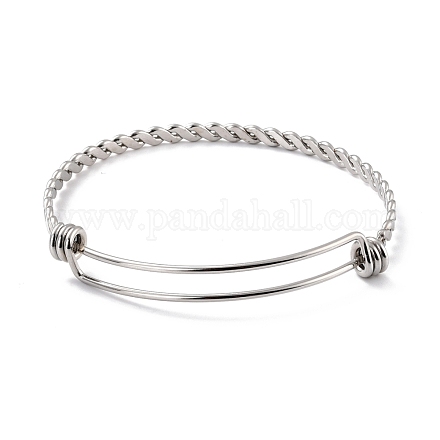 304 Stainless Steel Expandable Bangle for Girl Women BJEW-C003-02P-1