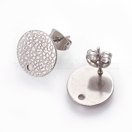 Accessoires de puces d'oreilles en 304 acier inoxydable X-STAS-O119-15C-P-1