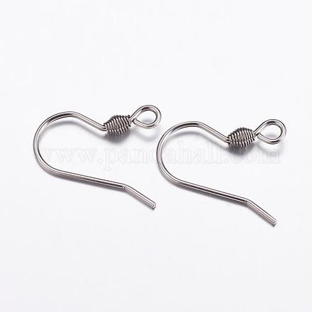 304 Stainless Steel Earring Hooks STAS-K146-034-15x15mm-1
