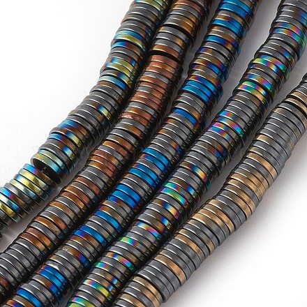 Electroplated Non-magnetic Synthetic Hematite Beads Strands G-P408-Q-6x1-1