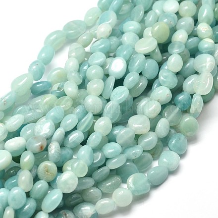 Natural Amazonite Nuggets Beads Strands G-J335-31-1