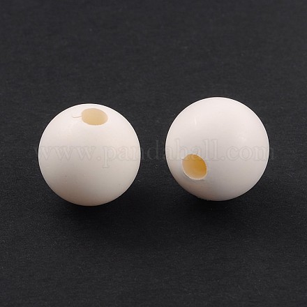 Half Drilled Frosted Round Shell Pearl Beads fit for Ball Stud Earrings BSHE-J010-15-1