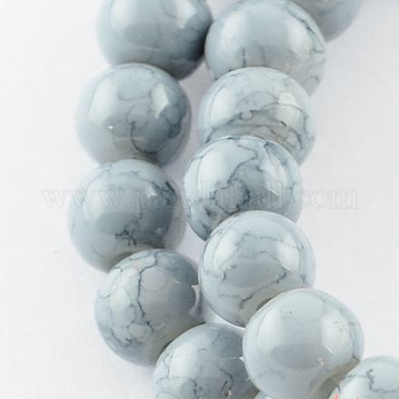 Spray Painted Glass Bead Strands GLAD-S075-12mm-72-1