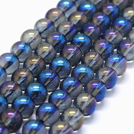 Galvani natürlichem Quarz-Kristall-Perlen Stränge G-K285-09-10mm-01-1