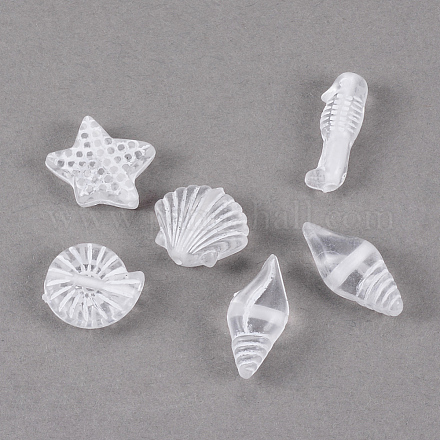Craft Style Transparent Acrylic Charms X-TACR-S131-07-1