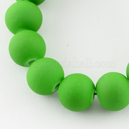 Painted Glass Bead Strands DGLA-S072-8mm-16-1