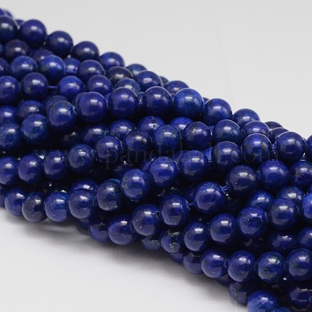 Teñidos naturales lapis lazuli de los filamentos de los abalorios redondos X-G-K081-8mm-1