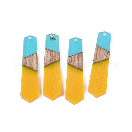 Colgantes de resina opaca y madera de nogal RESI-T009-03-C05-1