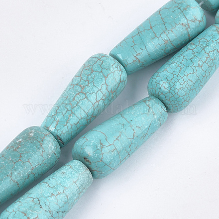 Natural Howlite Beads Strands X-TURQ-T003-09-1