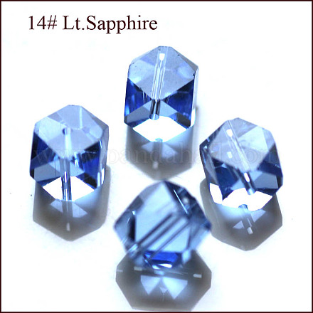 Abalorios de cristal austriaco de imitación SWAR-F084-8x8mm-14-1