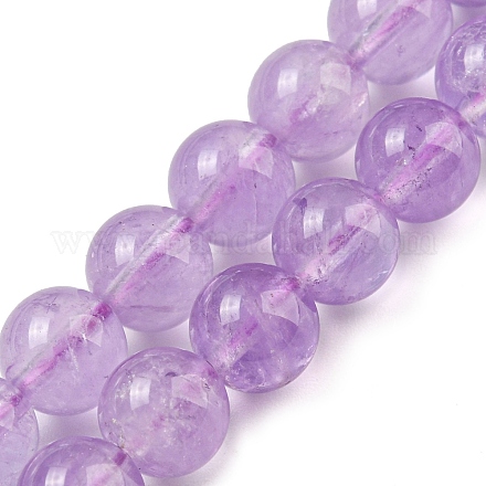 Natürlichen Amethyst Perlen Stränge G-P503-6MM-08-1