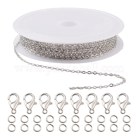 Kit de fabrication de bijoux de chaîne de câble en laiton diy 3m DIY-YW0005-75P-1