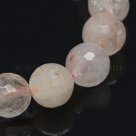 Chapelets de perles en quartz rose naturel X-G-G213-8mm-35-1