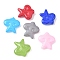 Handmade Lampwork Beads, Star, Mixed Color, 24.5x24.5x7.5mm, Hole: 1.2~1.4mm