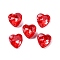 Glass Rhinestone Cabochons, Pointed Back, Faceted, Heart, Light Siam, 8x8x4.5mm