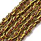 Handmade Lampwork Beads Strands,  3 Tone, Column, Yellow, 4~5.5x2~4mm, Hole: 0.8mm, about 128~130pcs/strand, 14.96~15.75 inch(38~40cm)
