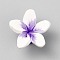 Handmade Polymer Clay Beads, Flower, Dark Violet, 5~6x17.5~18x17.5~18mm, Hole: 1mm