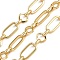 Brass Oval Link Chains, with Spool, Unwelded, Lead Free & Cadmium Free, Long-Lasting Plated, Lead Free & Nickel Free & Cadmium Free, Real 18K Gold Plated, Link: 19x10x2mm and 9x5.5x2.5mm and 10x10x2mm