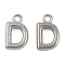 304 Stainless Steel Charms, Polished, Stainless Steel Color, Letter D, 9.5x6x2mm, Hole: 1.2mm