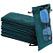 12Pcs Velvet Glasses Storage Drawstring Bag, Cotton Lining, Rectangle, Green, 18x9x0.3cm