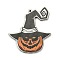 Wood Pendants, Halloween Theme, Orange, Pumpkin, 50x45x3mm, Hole: 2mm