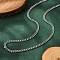 Non-Tarnish 304 Stainless Steel Curb Chain Necklaces, with Lobster Clasps, Stainless Steel Color, 17.72 inch(45cm)