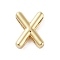 Rack Plating Brass Beads, for Personalized Name Necklace Making, Cadmium Free & Lead Free, Long-Lasting Plated, Real 18K Gold Plated, Letter X, 14.7x11.5x4.5mm, Hole: 1.5x10.5mm