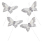 Feather Hair Forks, Hair Accessories for Women, Butterfly, White, 136x89x6.5mm