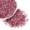 Picasso Glass Seed Beads, Rondelle, Round Hole, Crimson, 2.5x1.5mm, Hole: 1.2~1.4mm, about 30000pcs/pound