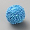 Opaque Acrylic Glitter Beads, Round, Dodger Blue, 20~20.5x18.5~19.5mm, Hole: 2.5mm