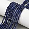 Natural Sodalite Beads Strands, Round, Faceted, 3mm, Hole: 0.6mm, about 122pcs/strand, 15.24 inch(38.7cm)