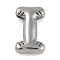 Anti-Tarnish 304 Stainless Steel Pendants, Letter I, 18.5x11x4.5mm, Hole: 2mm