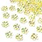 Transaparent Acrylic Beads, Plum, AB Color Plating, Light Khaki, 13.5x14.5x4.5mm, Hole: 1.8mm, about 1111pcs/500g