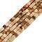 Natural Picture Jasper Beads Strands, Cube, 3.5x3.5x3.5mm, Hole: 0.7mm, about 110pcs/strand, 15.16''(38.5cm)