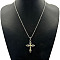 Fashion Unisex Alloy Rhinestone Pendant Necklaces, Cross