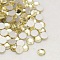 Jonquil Faceted Glass Flat Back Rhinestone for Garment, Grade A, Back Plated, Half Round, 3~3.2mm, about 1440pcs/bag