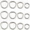 GORGECRAFT 24Pcs 4 Sizes Metal Spring O Ring Silver Alloy Round Hooks Zinc Carabiner Clip Keyring Snap Trigger Small Clamp Clasp Buckle Ring for Jewelry Making DIY Crafts Keychains Bag Purse Handbag