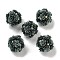 Acrylic Handmade Polymer Clay Rhinestone Beads, Flower Luminous Beads, Glow in the Dark, Medium Aquamarine, 20mm, Hole: 1.8mm