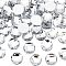 FINGERINSPIRE 80 Pcs 25mm Flat Back Round Acrylic Rhinestone Gems with Container & Bubble Bags Clear Circle Crystals Bling Jewels Acrylic Jewels Embelishments for Costume Making Cosplay Jewels Crafts