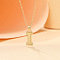 Alloy Textured Initial Pendant Necklaces, Golden, Letter I, 18.31 inch(46.5cm)
