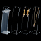 Acrylic Necklace Display Stands, Rectangle, Clear, 6.1x5.2x20cm