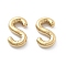 304 Stainless Steel Pendants, Real 14K Gold Plated, Ion Plating(IP), Balloon Letter Charm, Letter S, 20.5x12x4.5mm, Hole: 2mm