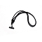 Leather Mobile Straps, with Alloy Clasp, Black, 900~915x6mm