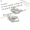 Alloy Connector Charms, Platinum, Leaf, 26x14mm