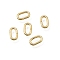 Brass Open Jump Rings, Oval, Long-Lasting Plated, Rack Plating, Lead Free & Cadmium Free, Real 18K Gold Plated, 7x4x1mm