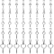 100Pcs 5 Styles Stainless Steel Screw Eye Pin Peg Bails, Peg Bails Pendants, Stainless Steel Color, 8~17x4~8.5x1~1.5mm, Hole: 5.5~7x2.5~3mm, Pin: 1.3~1.9mm, 20pcs/style