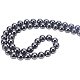 PandaHall Elite Grade AAA Black Non-magnetic Synthetical Hematite Gemstone Round Loose Beads For Jewelry Making (1 Strands) Round G-PH0028-8mm-09-5